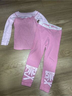 GAP Pink Ballet Bow Pajama Set